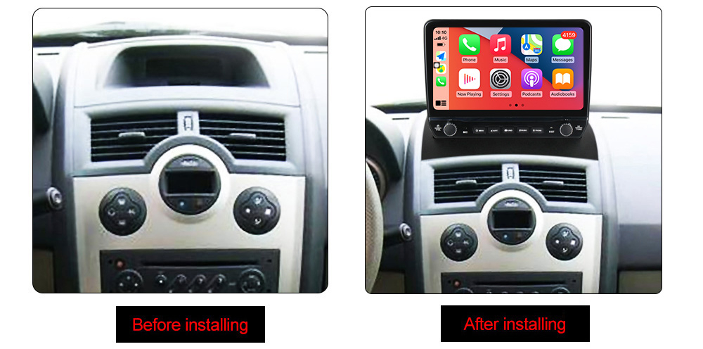 Navigatie dedicata Megane 2 2002-2009 cu butoane rotative model 2024, 9 Inch, 2GB RAM 32GB ROM, Quadcore, Android 13, WiFi, Bluetooth, Magazin Play [5]