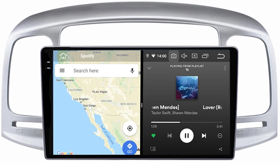 Navigatie dedicata Hyundai Accent 2006-2011, 12GB RAM 256GB ROM, Android 13, Rezolutie 2K, Display QLED, 9", DSP, Carplay, Android Auto, Internet, Youtube, Waze, Wi Fi, USB [4]
