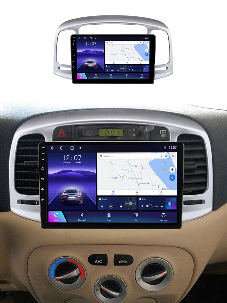 Navigatie dedicata Hyundai Accent 2006-2012, C-Accent, 4GB RAM 64GB ROM, Octacore, Android 13, Display QLED 9", DSP, Carplay, Android Auto, Internet, Youtube, Waze, WIFI, Bluetooth [4]
