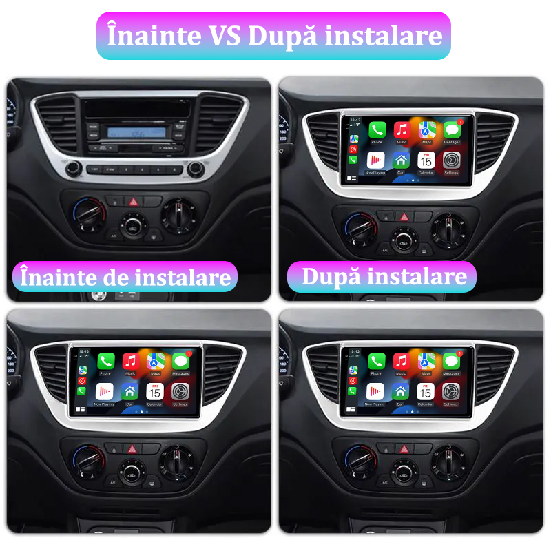 Navigatie dedicata Hyundai Azera 2006-2010, 12GB RAM 256GB ROM, Android 13, Rezolutie 2K, Display QLED, 9", DSP, Carplay, Android Auto, Internet, Youtube, Waze, Wi Fi, USB [3]