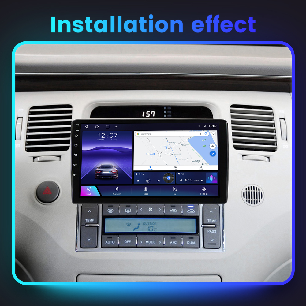 Navigatie dedicata Hyundai Azera 2006-2010, 4 GB RAM 32 ROM, Android 13, Display QLED, 9", DSP, Carplay, Android Auto, Internet, Youtube , Waze , WI-FI , USB , Bluetooth [9]