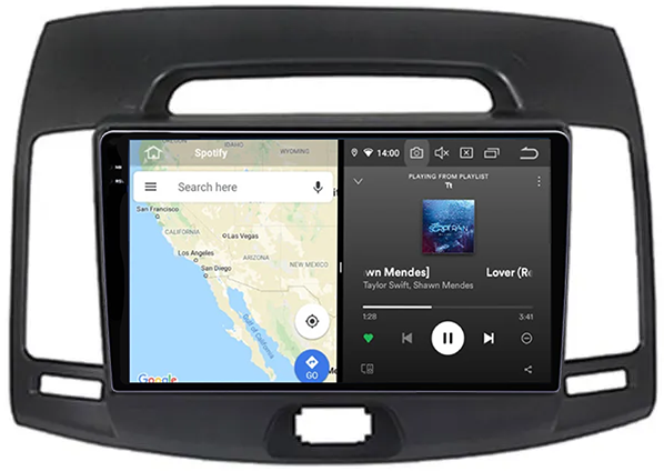 Navigatie dedicata Hyundai Elantra 2006-2011, 12GB RAM 256GB ROM, Android 13, Rezolutie 2K, Display QLED, 9", DSP, Carplay, Android Auto, Internet, Youtube, Waze, Wi Fi, USB [4]