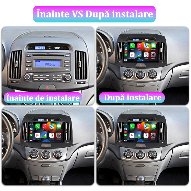 Navigatie dedicata Hyundai Elantra 2006-2011, 12GB RAM 256GB ROM, Android 13, Rezolutie 2K, Display QLED, 9", DSP, Carplay, Android Auto, Internet, Youtube, Waze, Wi Fi, USB [5]