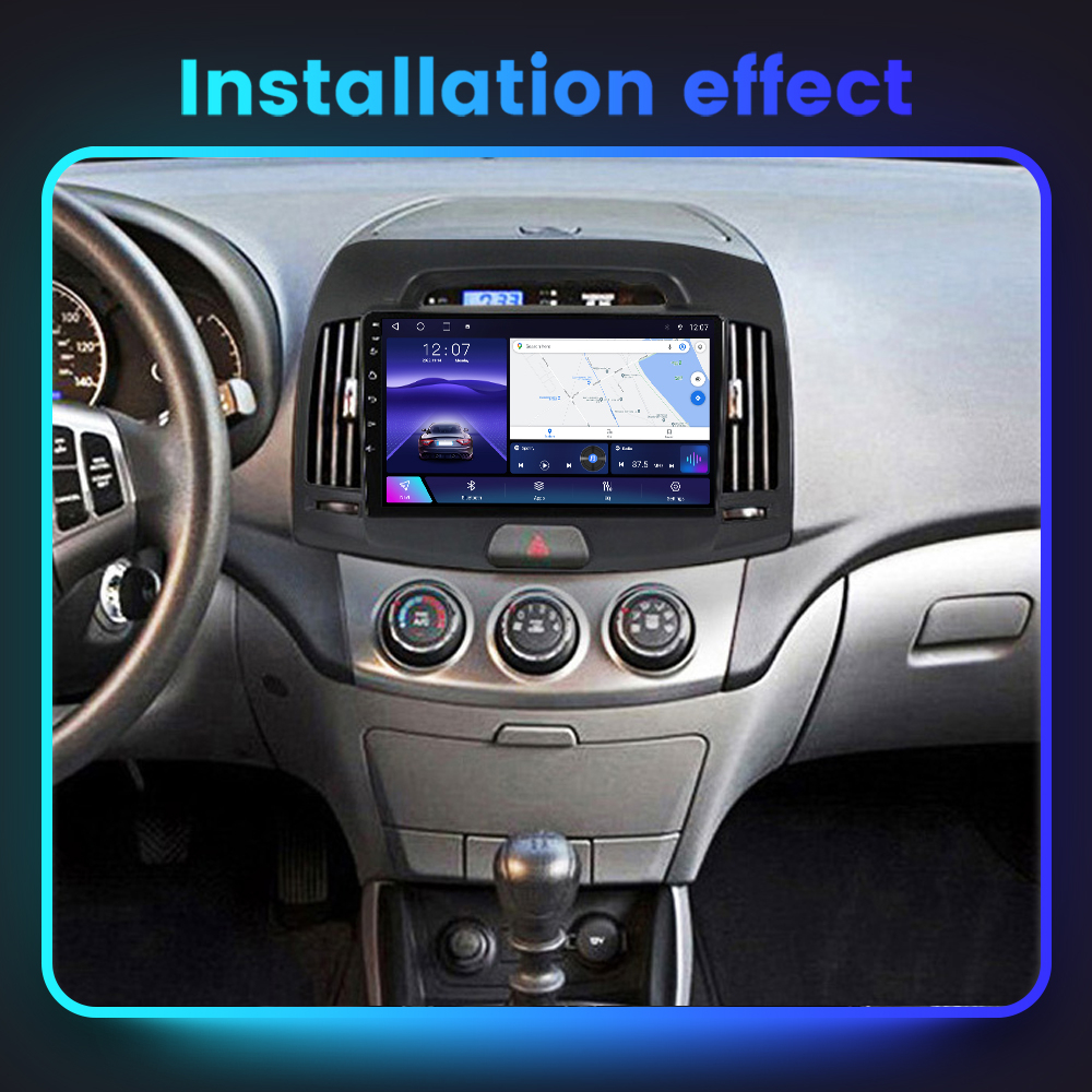 Navigatie dedicata Hyundai Elantra 2006-2011, 4 GB RAM 32 ROM, Android 13, Display QLED, 9", DSP, Carplay, Android Auto, Internet, Youtube , Waze , WI-FI , USB , Bluetooth [9]