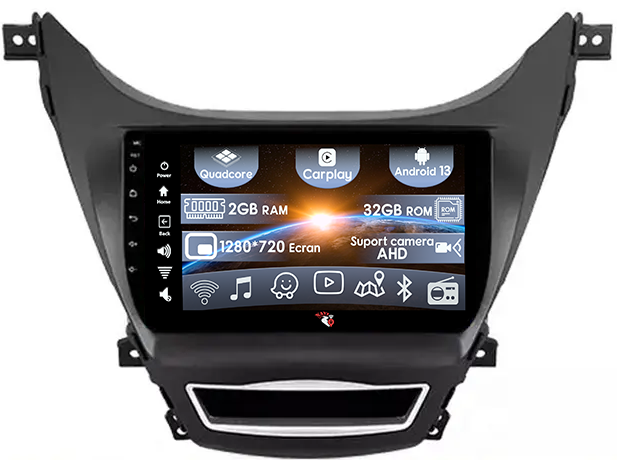 (Resigilata) Navigatie dedicata Hyundai Elantra 2011-2016, 2GB RAM 32GB ROM, Quad Core, Display 9" IPS Full HD, Carplay, Android 13, Bluetooth, Magazin Play, Suport camere AHD [1]
