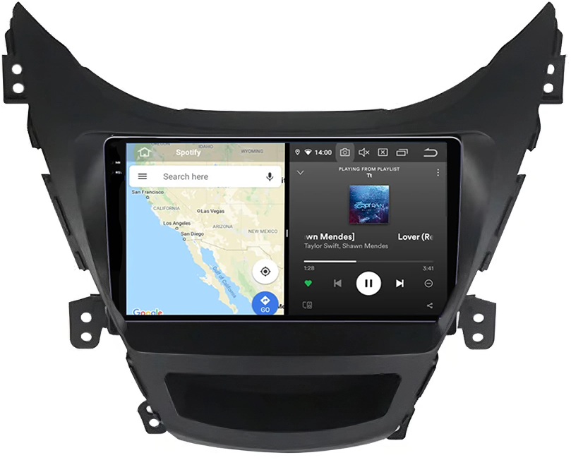 Navigatie dedicata Hyundai Elantra 2011-2016, 12GB RAM 256GB ROM, Android 13, Rezolutie 2K, Display QLED, 9", DSP, Carplay, Android Auto, Internet, Youtube, Waze, Wi Fi, USB [4]