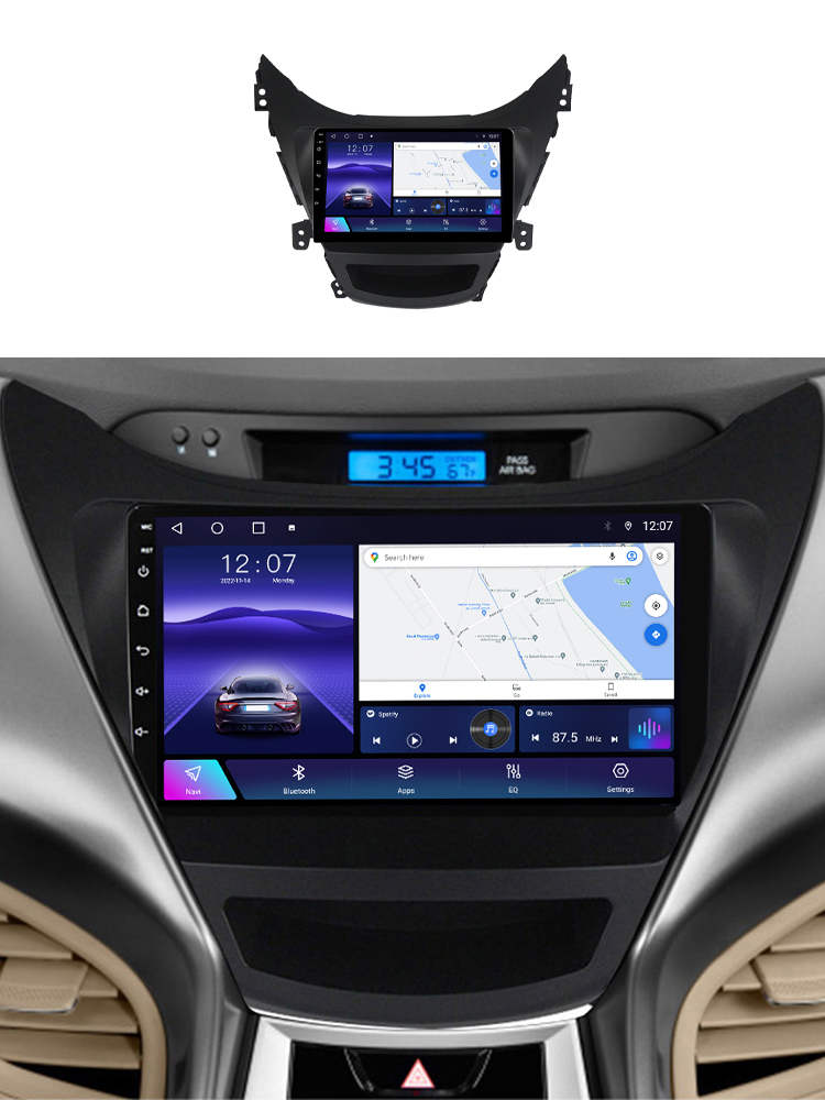 Navigatie dedicata Hyundai Elantra 2011-2016, 4GB RAM 32GB ROM, Octacore, Android 14, Display QLED 9", DSP, Carplay&Android Auto, SIM 4G, Bluetooth, Ventilator Activ [6]