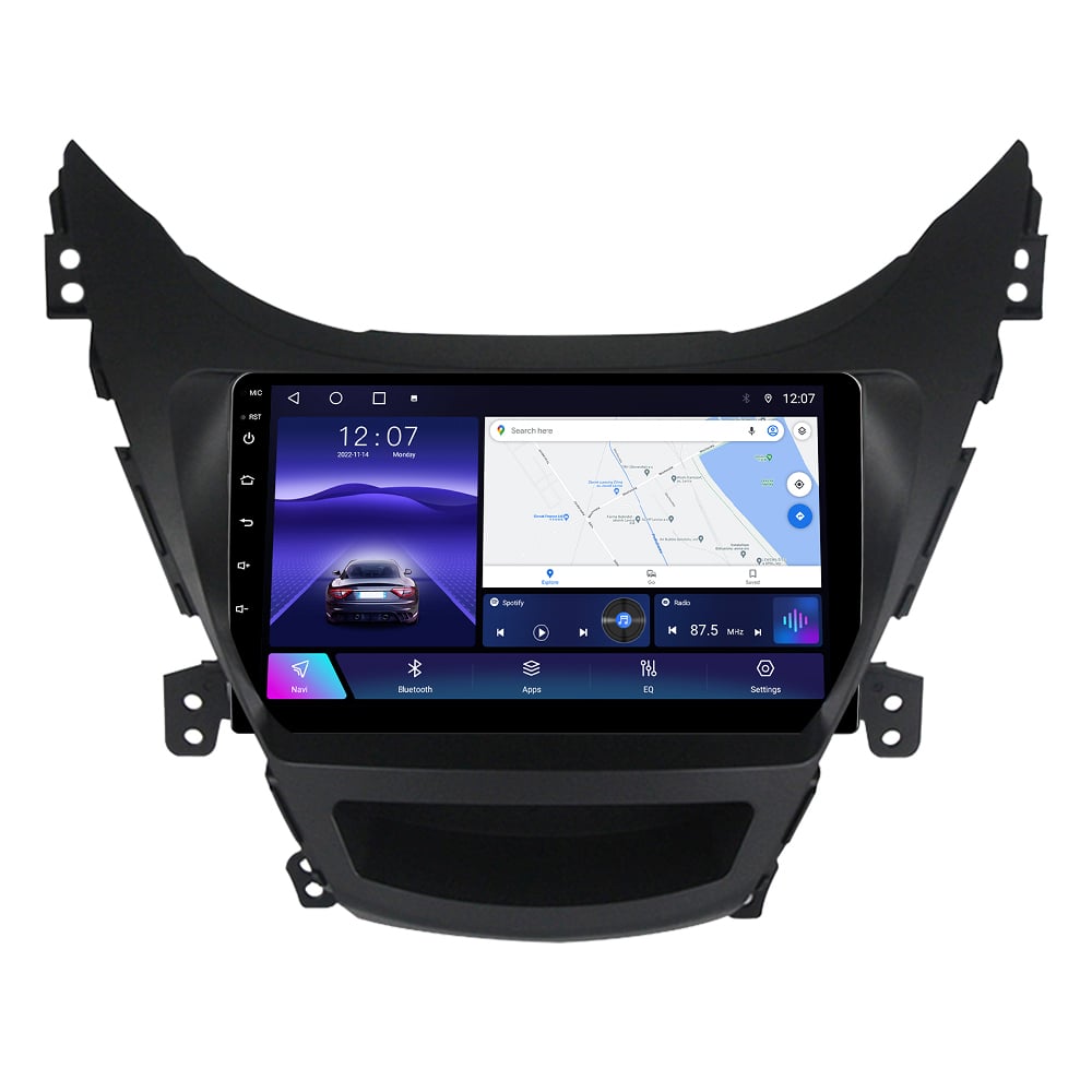 Navigatie dedicata Hyundai Elantra 2011-2016, 4GB RAM 32GB ROM, Octacore, Android 14, Display QLED 9", DSP, Carplay&Android Auto, SIM 4G, Bluetooth, Ventilator Activ [1]