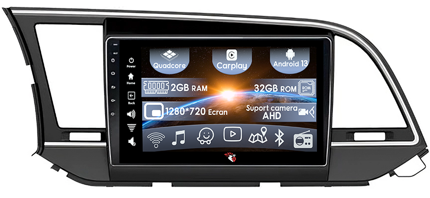(Resigilata) Navigatie dedicata Hyundai Elantra 2016-2020, 2GB RAM 32GB ROM, Quad Core, Display 9" IPS Full HD, Carplay, Android 13, Bluetooth, Magazin Play, Suport camere AHD [1]
