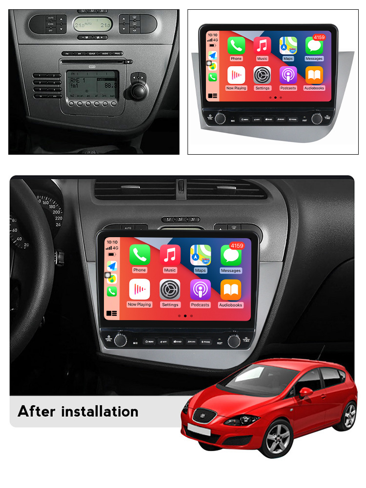 Navigatie dedicata Leon 2005-2012 cu butoane rotative model 2024, 9 Inch, 2GB RAM 32GB ROM, Quadcore, Android 13, WiFi, Bluetooth, Magazin Play [4]