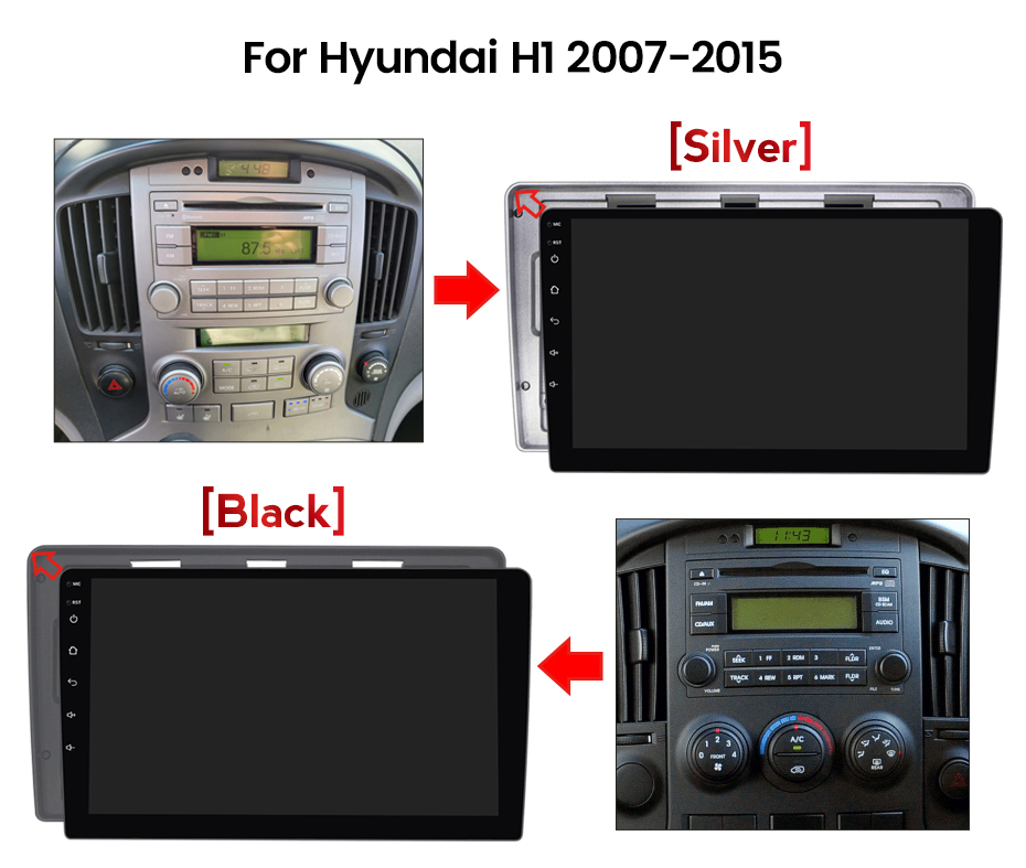 Navigatie dedicata Hyundai H1 2007-2015, 4 GB RAM 32 ROM, Android 13, Display QLED, 9", DSP, Carplay, Android Auto, Internet, Youtube , Waze , WI-FI , USB , Bluetooth [9]