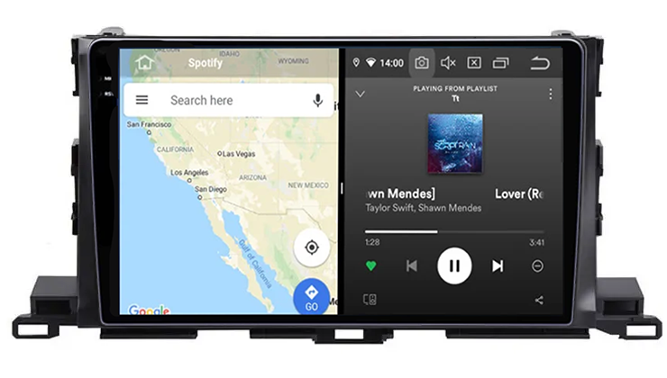 Navigatie dedicata Toyota Highlander 2013-2018, 12GB RAM 256GB ROM, Android 13, Rezolutie 2K, Display QLED, 10", DSP, Carplay, Android Auto, Internet, Youtube, Waze, Wi Fi, USB [2]