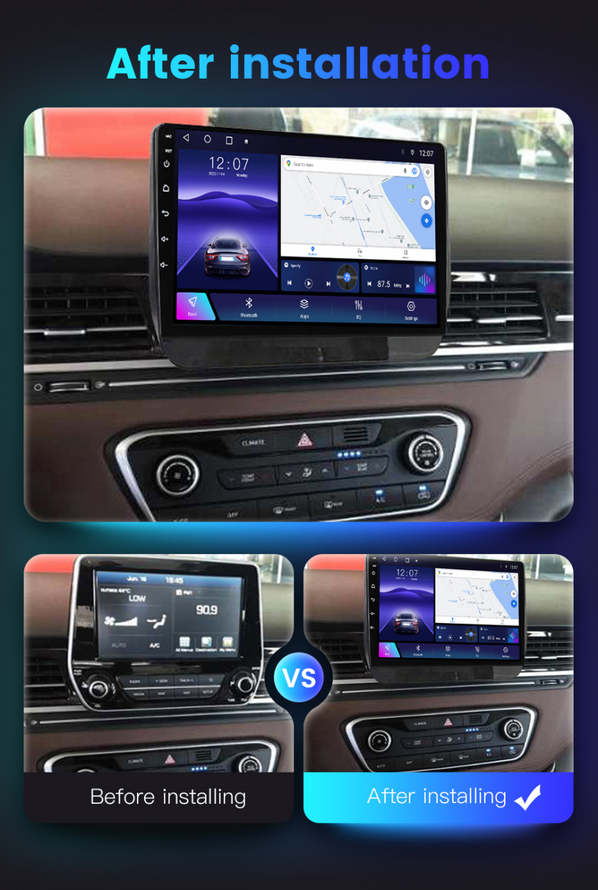 Navigatie dedicata Hyundai H1 2019, 4 GB RAM 32 ROM, Android 13, Display QLED, 9", DSP, Carplay, Android Auto, Internet, Youtube , Waze , WI-FI , USB , Bluetooth [8]