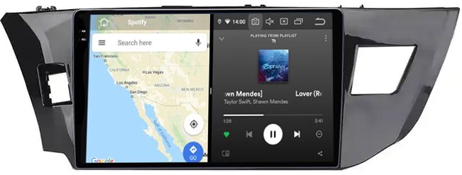 Navigatie dedicata Toyota Levin 2014, 12GB RAM 256GB ROM, Android 13, Rezolutie 2K, Display QLED, 10", DSP, Carplay, Android Auto, Internet, Youtube, Waze, Wi Fi, USB [2]