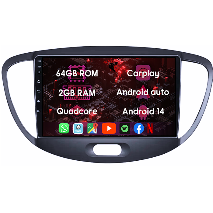 (Resigilata) Navigatie dedicata Hyundai i10 2007-2013, 2GB RAM 32GB ROM, Quad Core, Display 9" IPS Full HD, Carplay, Android 13, Bluetooth, Magazin Play, Suport camere AHD [11]