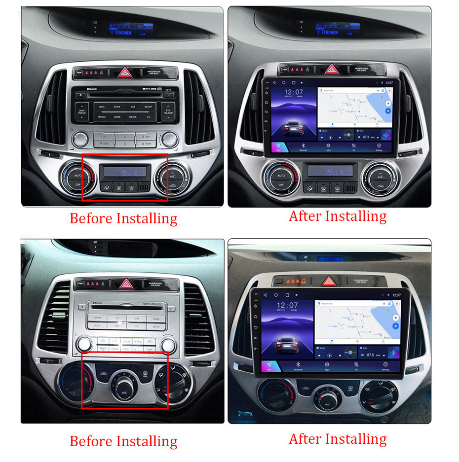 Navigatie dedicata Hyundai i20 2012-2014, 4 GB RAM 32 ROM, Android 13, Display QLED, 9", DSP, Carplay, Android Auto, Internet, Youtube , Waze , WI-FI , USB , Bluetooth [8]