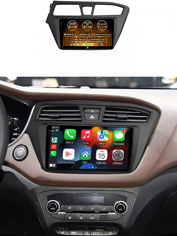 Navigatie dedicata Hyundai i20 2015-2017, 12GB RAM 256GB ROM, Android 13, Rezolutie 2K, Display QLED, 9", DSP, Carplay, Android Auto, Internet, Youtube, Waze, Wi Fi, USB [2]