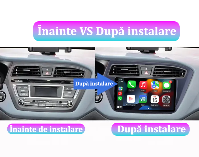 Navigatie dedicata Hyundai i20 2017-2018, 12GB RAM 256GB ROM, Android 13, Rezolutie 2K, Display QLED, 9", DSP, Carplay, Android Auto, Internet, Youtube, Waze, Wi Fi, USB [5]