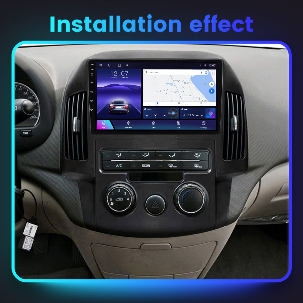 Navigatie dedicata Hyundai i30 2007-2012, 4 GB RAM 32 ROM, Android 13, Display QLED, 9", DSP, Carplay, Android Auto, Internet, Youtube , Waze , WI-FI , USB , Bluetooth [13]