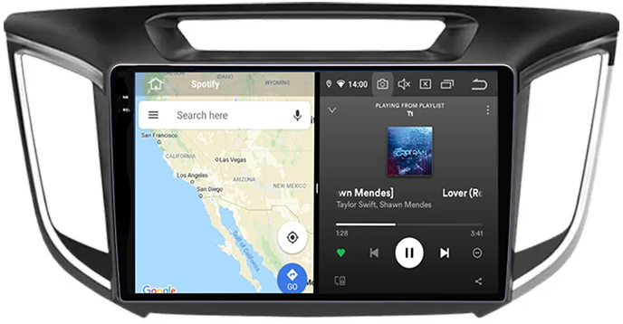 Navigatie dedicata Hyundai ix 25 / Creta, 12GB RAM 256GB ROM, Android 13, Rezolutie 2K, Display QLED, 9", DSP, Carplay, Android Auto, Internet, Youtube, Waze, Wi Fi, USB [4]
