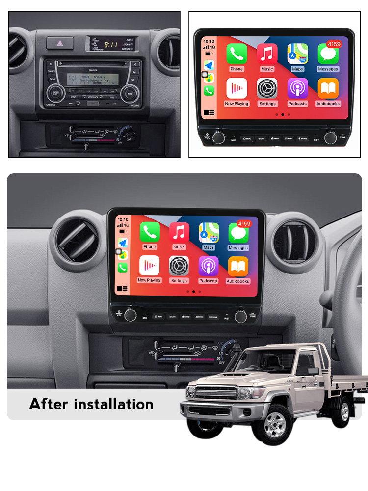 Navigatie dedicata Land Cruiser LC 2007-2020 cu butoane rotative model 2024, 9 Inch, 2GB RAM 32GB ROM, Quadcore, Android 13, WiFi, Bluetooth, Magazin Play [4]