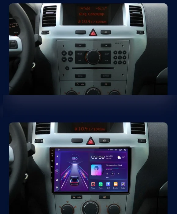 Navigatie dedicata Zafira B, Vectra C, Astra H, Meriva, Corsa D, Antara, 4 GB RAM 32 ROM, Android 13, Display QLED, 9", DSP, Carplay, Android Auto, Internet, Youtube , Waze , WI-FI [2]