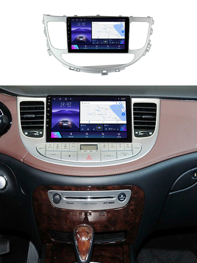 Navigatie dedicata Hyundai Rohens Genesis 2008-2013 , 4 GB RAM 32 ROM, Android 13, Display QLED, 9", DSP, Carplay, Android Auto, Internet, Youtube , Waze , WI-FI , USB , Bluetooth [7]