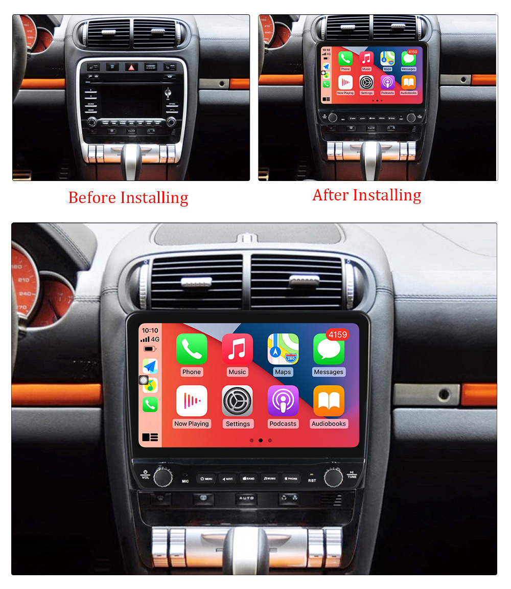 Navigatie dedicata Cayenne 2002-2010 cu butoane rotative model 2024, 9 Inch, 2GB RAM 32GB ROM, Quadcore, Android 13, WiFi, Bluetooth, Magazin Play [6]