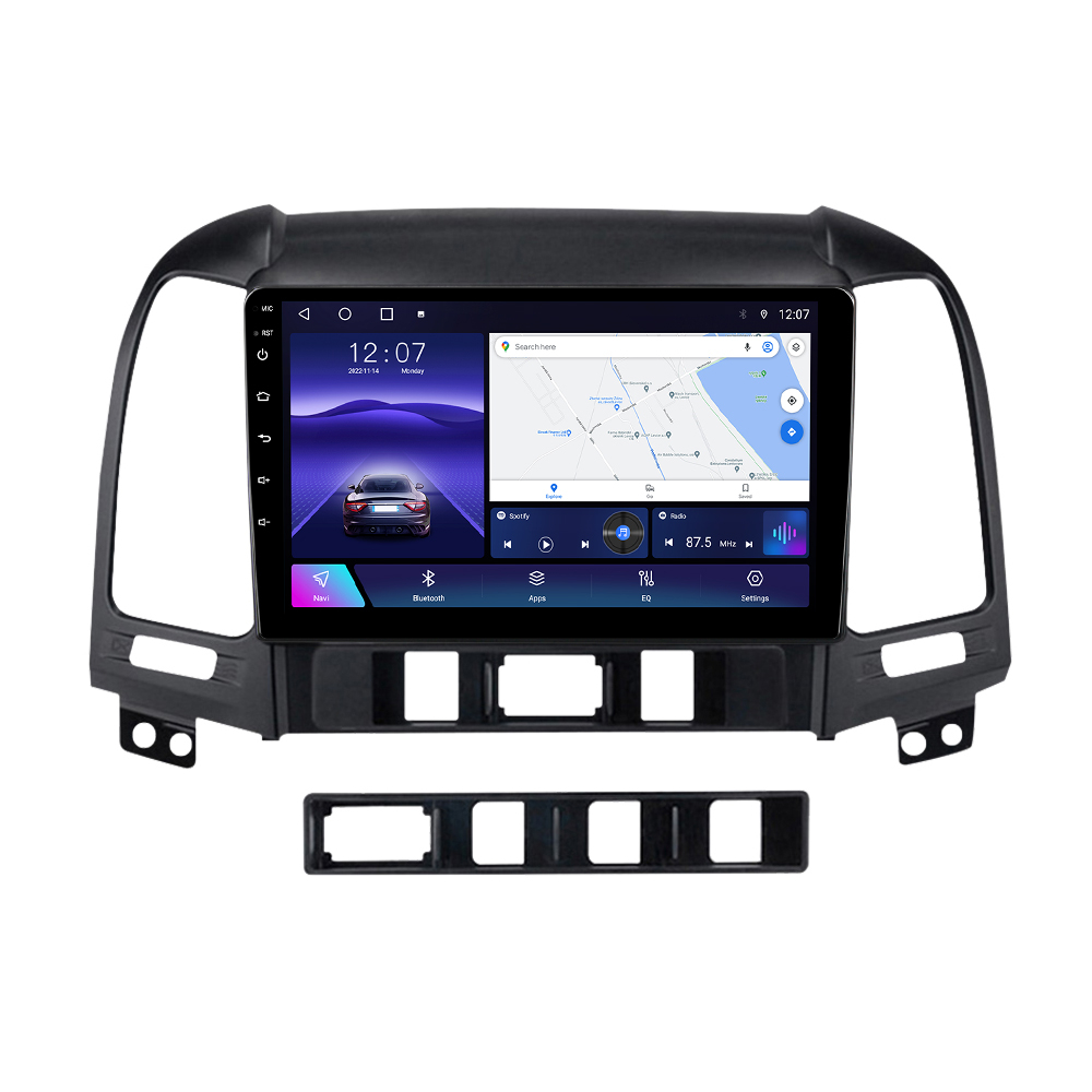 Navigatie dedicata Hyundai Santa Fe, 2005-2012, 4GB RAM 32GB ROM, Octacore, Android 13, Display QLED 9", DSP, Carplay, Android Auto, Internet, Youtube, Waze, WIFI, Bluetooth [2]