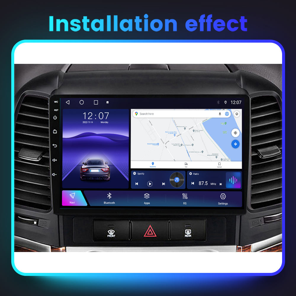 Navigatie dedicata Hyundai Santa Fe 2006-2012, 4GB RAM 64GB ROM, Octacore, Android 13, Display QLED 9", DSP, Carplay, Android Auto, Internet, Youtube, Waze, WIFI, Bluetooth [7]
