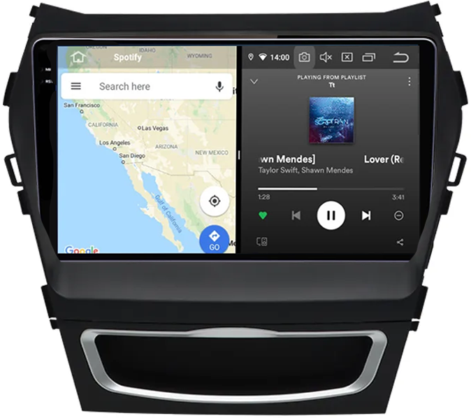 Navigatie dedicata Hyundai Santa Fe 2012-2018, 12GB RAM 256GB ROM, Android 13, Rezolutie 2K, Display QLED, 9", DSP, Carplay, Android Auto, Internet, Youtube, Waze, Wi Fi, USB [4]