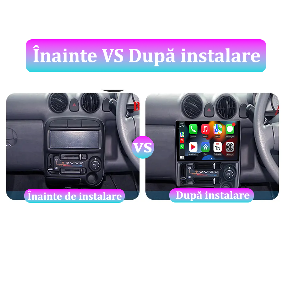 Navigatie dedicata Hyundai Santro 2006-2015, 12GB RAM 256GB ROM, Android 13, Rezolutie 2K, Display QLED, 9", DSP, Carplay, Android Auto, Internet, Youtube, Waze, Wi Fi, USB [5]