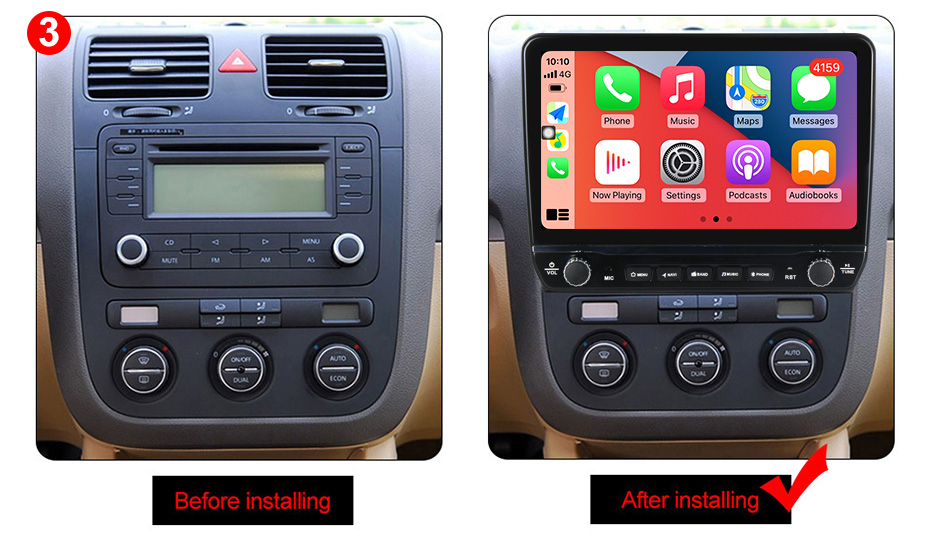 Navigatie dedicata Jetta 5 2005-2010 cu butoane rotative model 2024, 9 Inch, 2GB RAM 32GB ROM, Quadcore, Android 13, WiFi, Bluetooth, Magazin Play [7]