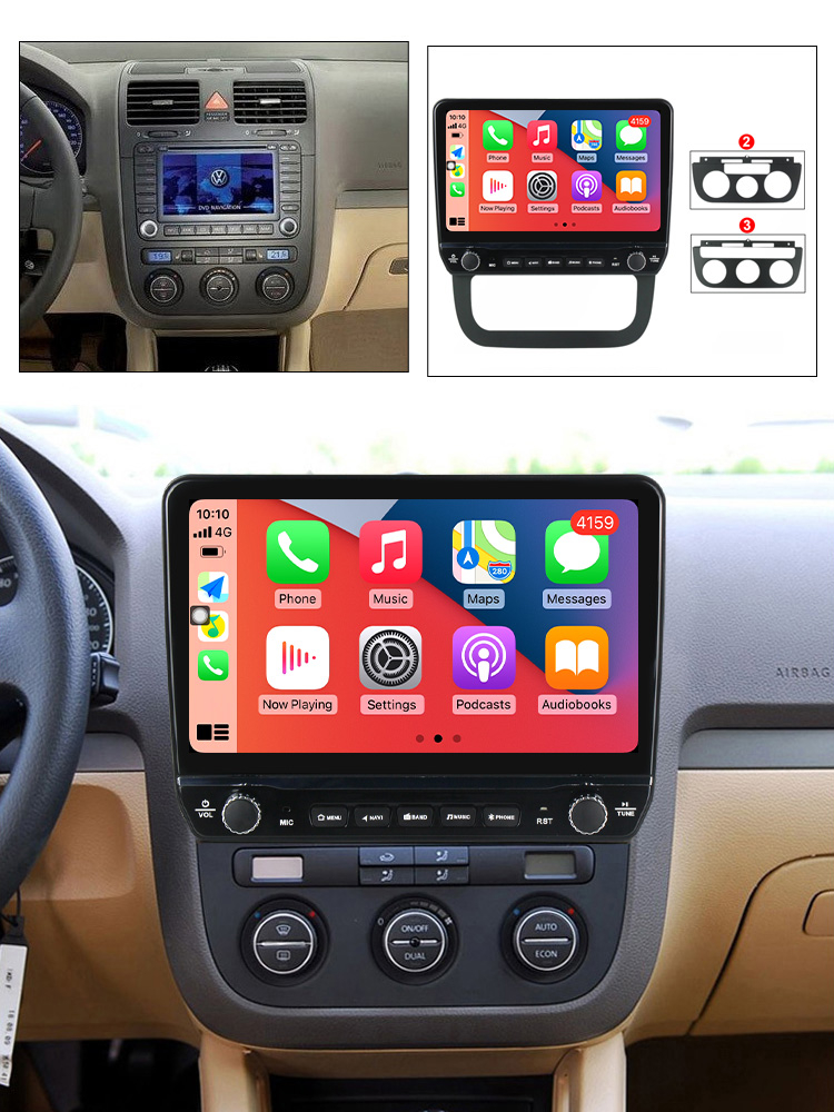Navigatie dedicata Jetta 5 2005-2010 cu butoane rotative model 2024, 9 Inch, 2GB RAM 32GB ROM, Quadcore, Android 13, WiFi, Bluetooth, Magazin Play [4]