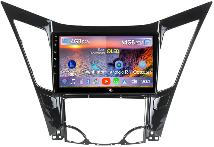 Navigatie dedicata Hyundai Sonata 2009-2014, 4GB RAM 64GB ROM, Octacore, Android 13, Display QLED 9", DSP, Carplay, Android Auto, Internet, Youtube, Waze, WIFI, Bluetooth [1]
