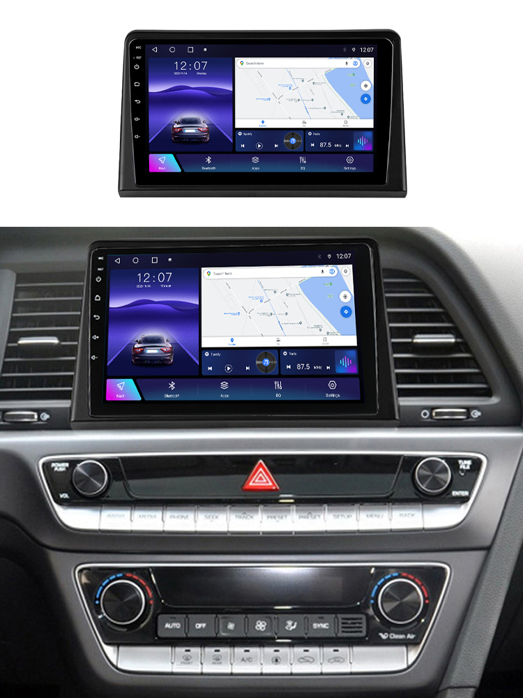 Navigatie dedicata Hyundai Sonata 7 2017-2019, 4 GB RAM 32 ROM, Android 13, Display QLED, 9", DSP, Carplay, Android Auto, Internet, Youtube , Waze , WI-FI , USB , Bluetooth [6]
