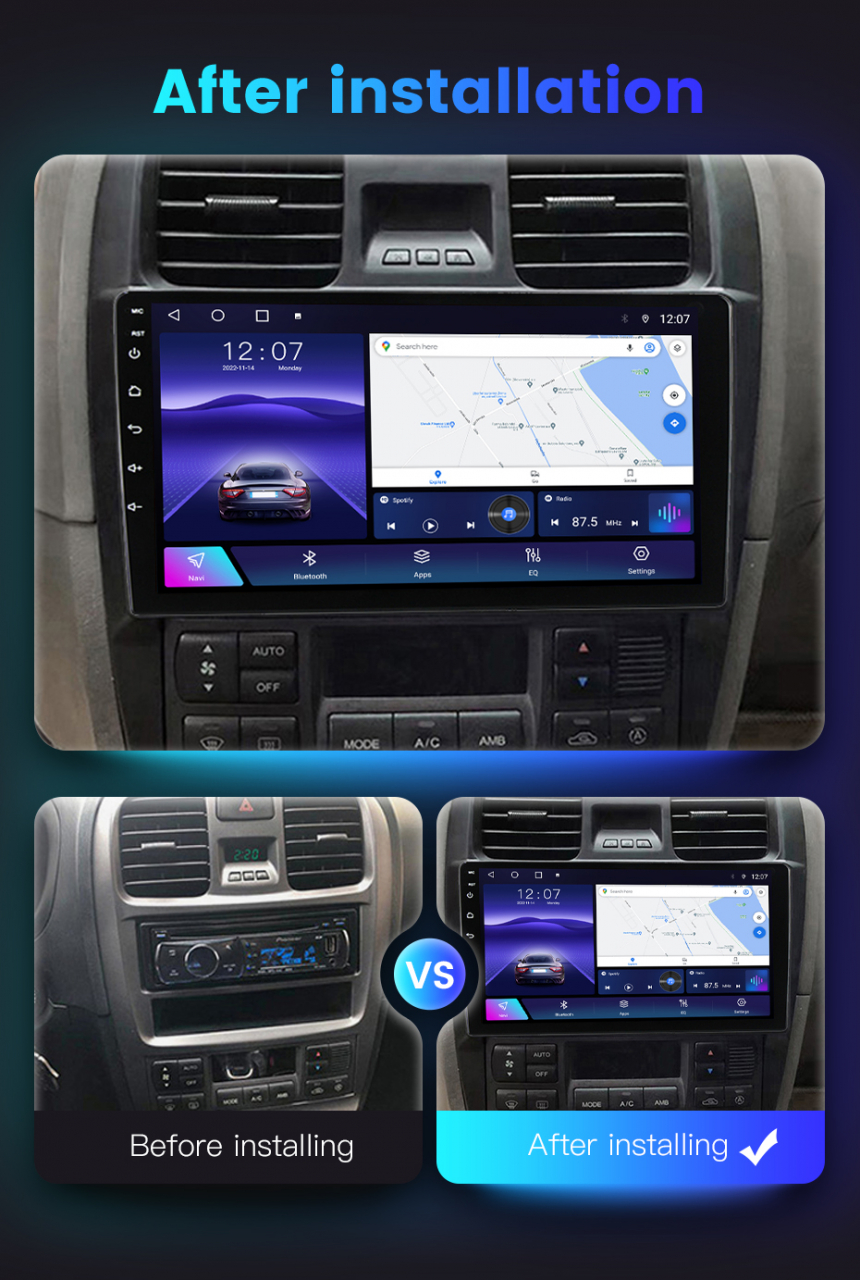 Navigatie dedicata Hyundai Sonata Fe 2004-2012, 4GB RAM 64GB ROM, Octacore, Android 13, Display QLED 9", DSP, Carplay, Android Auto, Internet, Youtube, Waze, WIFI, Bluetooth [7]