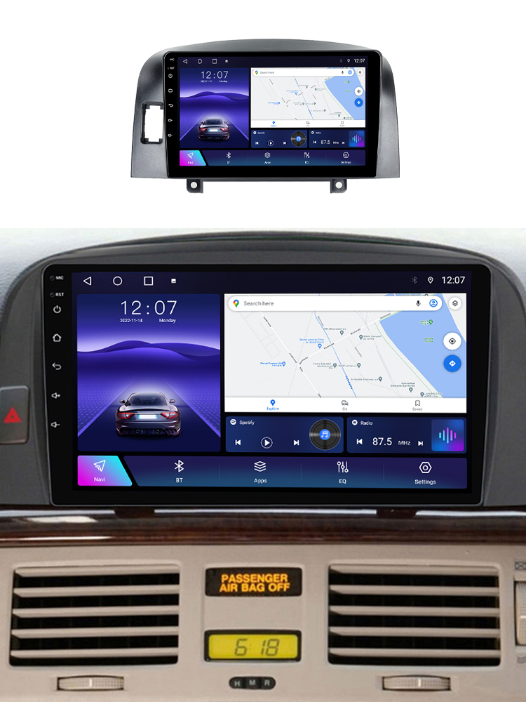 Navigatie dedicata Hyundai Sonata NF 2006, 4 GB RAM 32GB ROM, Android 13, Display QLED, 9", DSP, Carplay, Android Auto, Internet, Youtube , Waze , WI-FI , USB , Bluetooth [5]