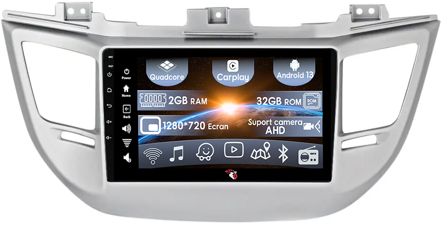 (Resigilata) Navigatie dedicata Hyundai Tucson 2014-2018, 2GB RAM 32GB ROM, Quad Core, Display 9" IPS Full HD, Carplay, Android 13, Bluetooth, Magazin Play, Suport camere AHD [1]