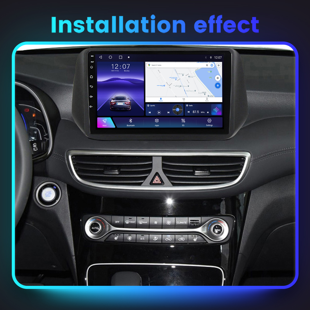 Navigatie dedicata Hyundai Tucson 2018-2020, 4 GB RAM 32 ROM, Android 13, Display QLED, 10", DSP, Carplay, Android Auto, Internet, Youtube , Waze , WI-FI , USB , Bluetooth [10]