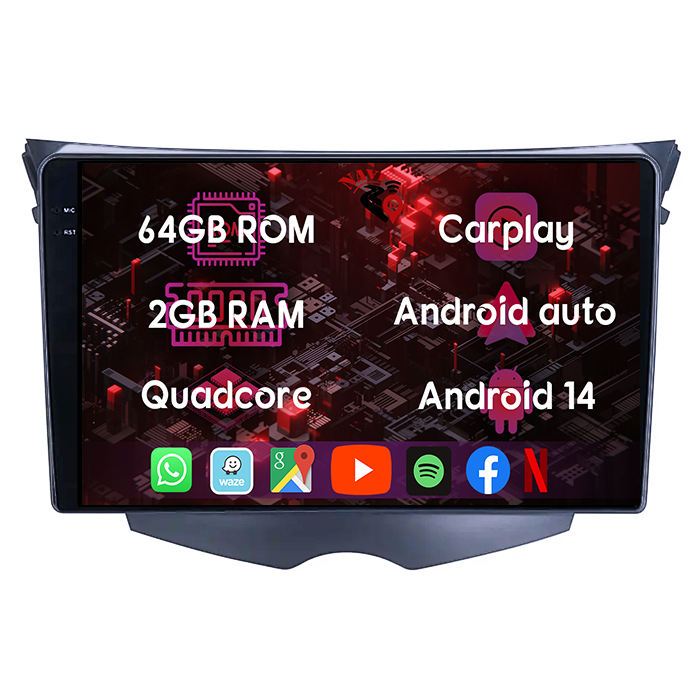 Navigatie dedicata Veloster FS 2011-2017, 2GB RAM 64GB ROM, Android 14 ...