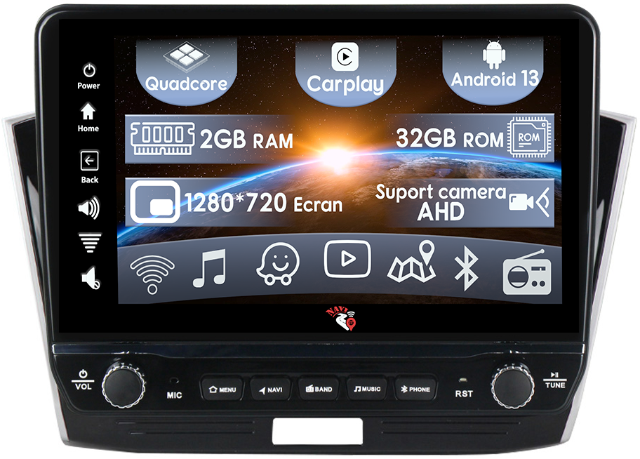 Navigatie dedicata B8 2015-2018 cu butoane rotative model 2024, 9 Inch, 2GB RAM 32GB ROM, Quadcore, Android 13, WiFi, Bluetooth, Magazin Play [1]