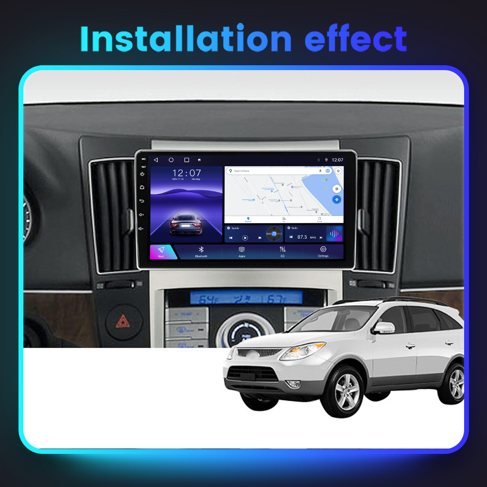 (Resigilata) Navigatie dedicata Hyundai Veracruz IX55 2006-2015, 2GB RAM 32GB ROM, Quad Core, Display 9" IPS Full HD, Carplay, Android 13, Bluetooth, Magazin Play, Suport camere AHD [4]