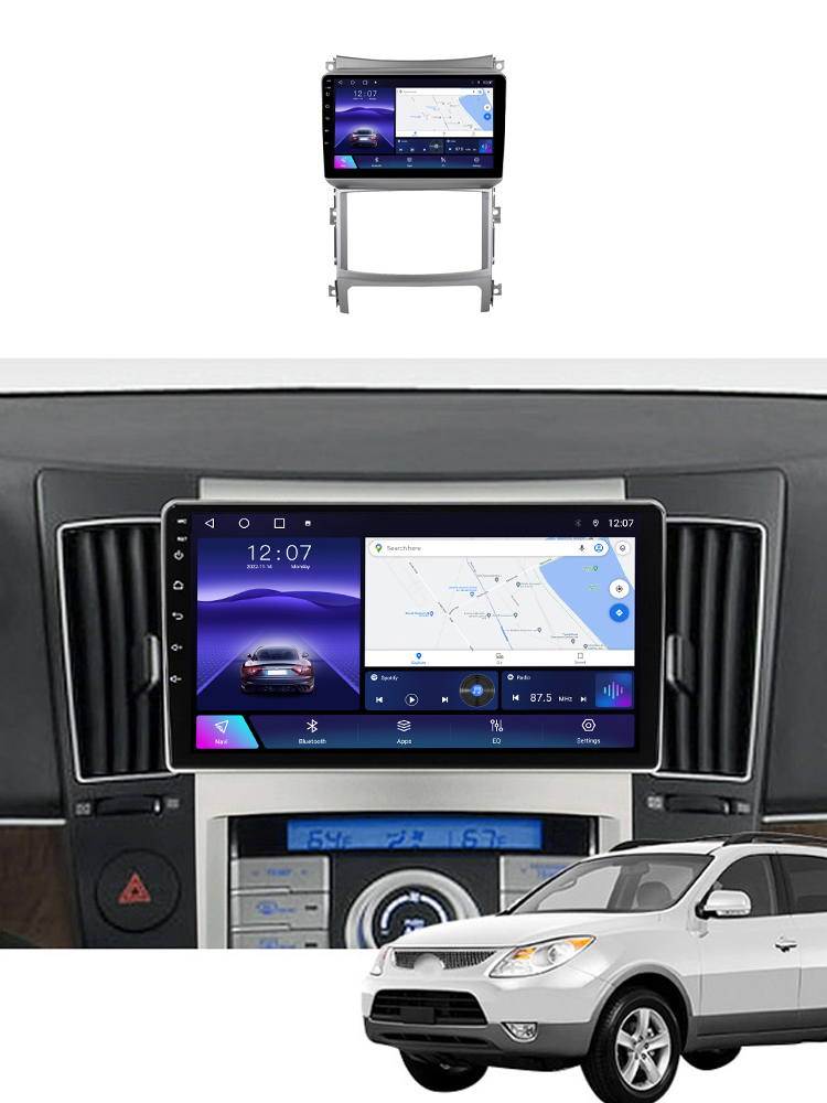 (Resigilata) Navigatie dedicata Hyundai Veracruz IX55 2006-2015, 2GB RAM 32GB ROM, Quad Core, Display 9" IPS Full HD, Carplay, Android 13, Bluetooth, Magazin Play, Suport camere AHD [2]