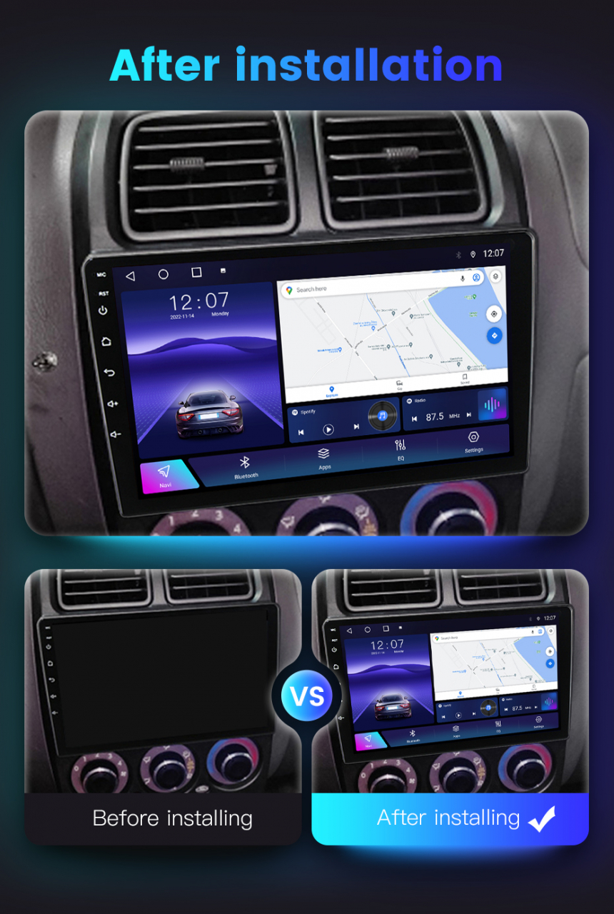 (Resigilata) Navigatie dedicata Hyundai Verna 1999, 2GB RAM 32GB ROM, Quad Core, Display 9" IPS Full HD, Carplay, Android 13, Bluetooth, Magazin Play, Suport camere AHD [5]