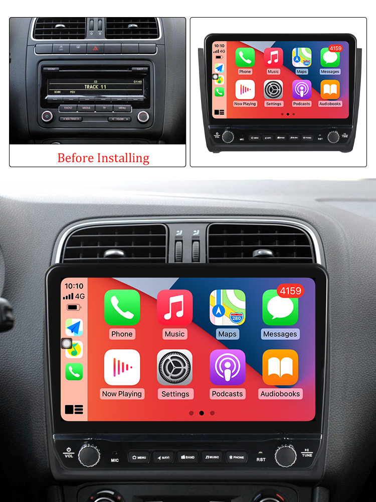 Navigatie dedicata Polo Golf Passat cu butoane rotative model 2024, 9 Inch, 2GB RAM 32GB ROM, Quadcore, Android 13, WiFi, Bluetooth, Magazin Play [4]