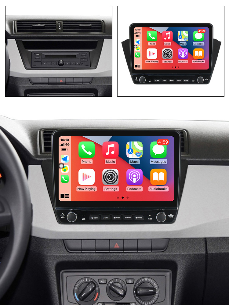 Navigatie dedicata Fabia 2015 cu butoane rotative model 2024, 9 Inch, 2GB RAM 32GB ROM, Quadcore, Android 13, WiFi, Bluetooth, Magazin Play [4]