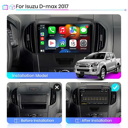 Navigatie dedicata Isuzu D-Max 2017, 12GB RAM 256GB ROM, Android 13, Rezolutie 2K, Display QLED, 9", DSP, Carplay, Android Auto, Internet, Youtube, Waze, Wi Fi, USB [5]
