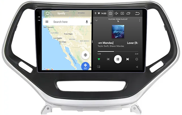 Navigatie dedicata Jeep Cherokee 5 2014-2018, 12GB RAM 256GB ROM, Android 13, Rezolutie 2K, Display QLED, 9", DSP, Carplay, Android Auto, Internet, Youtube, Waze, Wi Fi, USB [5]
