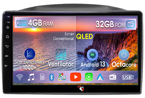 Navigatie dedicata Jeep Grand Cherokee 2005-2007, 4 GB RAM 32GB ROM, Android 13, Display QLED, 9", DSP, Carplay, Android Auto, Internet, Youtube , Waze , WI-FI , USB , Bluetooth [1]